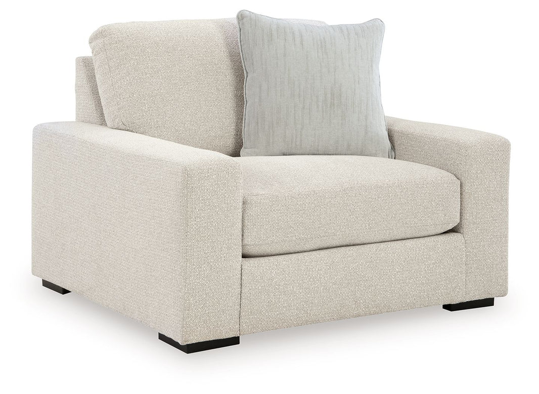 Conlee-Pike - Chair And A Half - Linen, product view with velvet upholstery