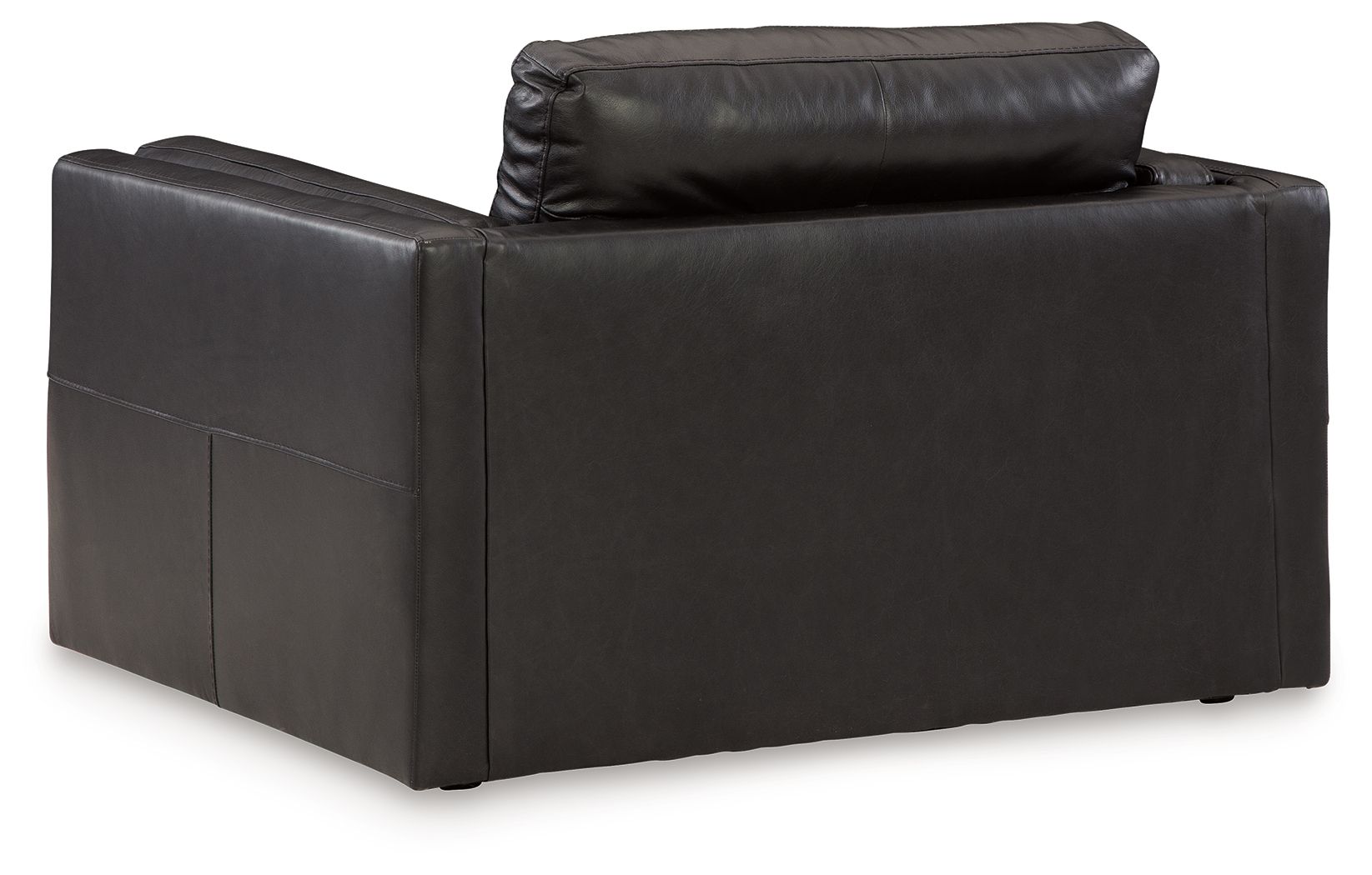 Amiata - Chair And A Half - Onyx, alternate view 7 with faux leather