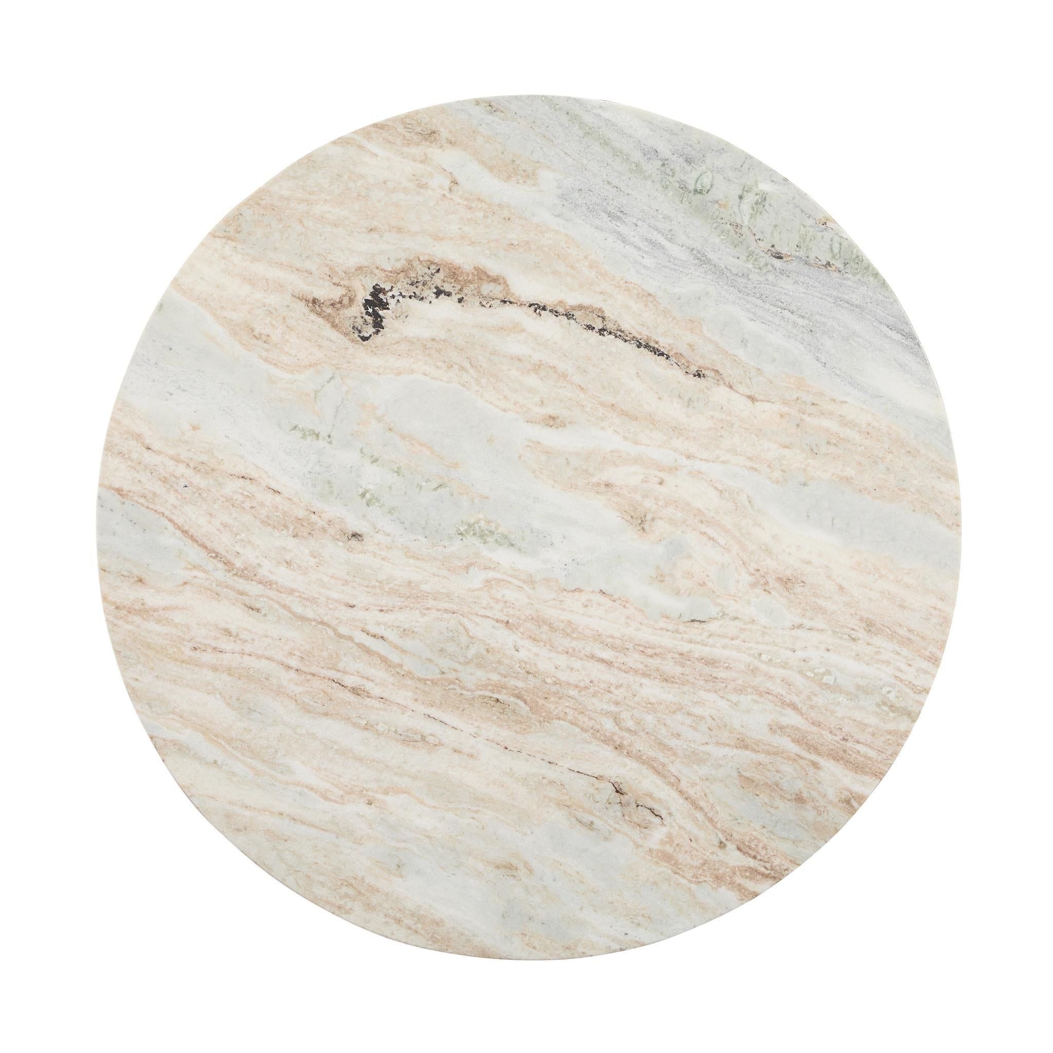 Amberly - Marble Round Coffee Table - Rusty Gray, alternate view 6