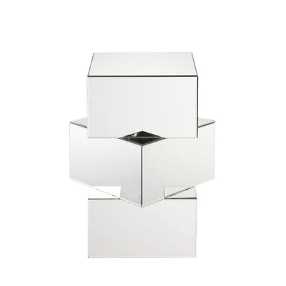 Dominic - 20" End Table - Mirrored, alternate view 3 with wood construction