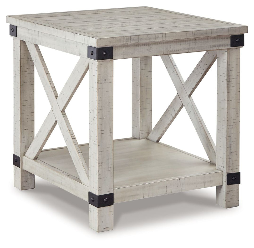 Carynhurst - Rectangular End Table - Whitewash, product view with engineered wood