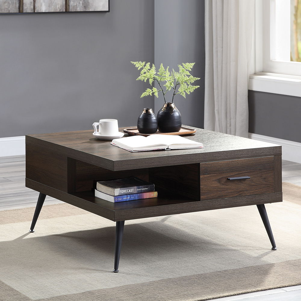 Harel - Coffee Table - Walnut, product view with wood construction