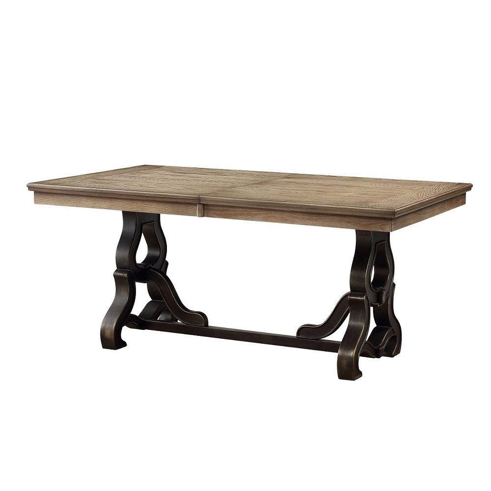 Nathaniel - Dining Table - Maple, product view with wood construction