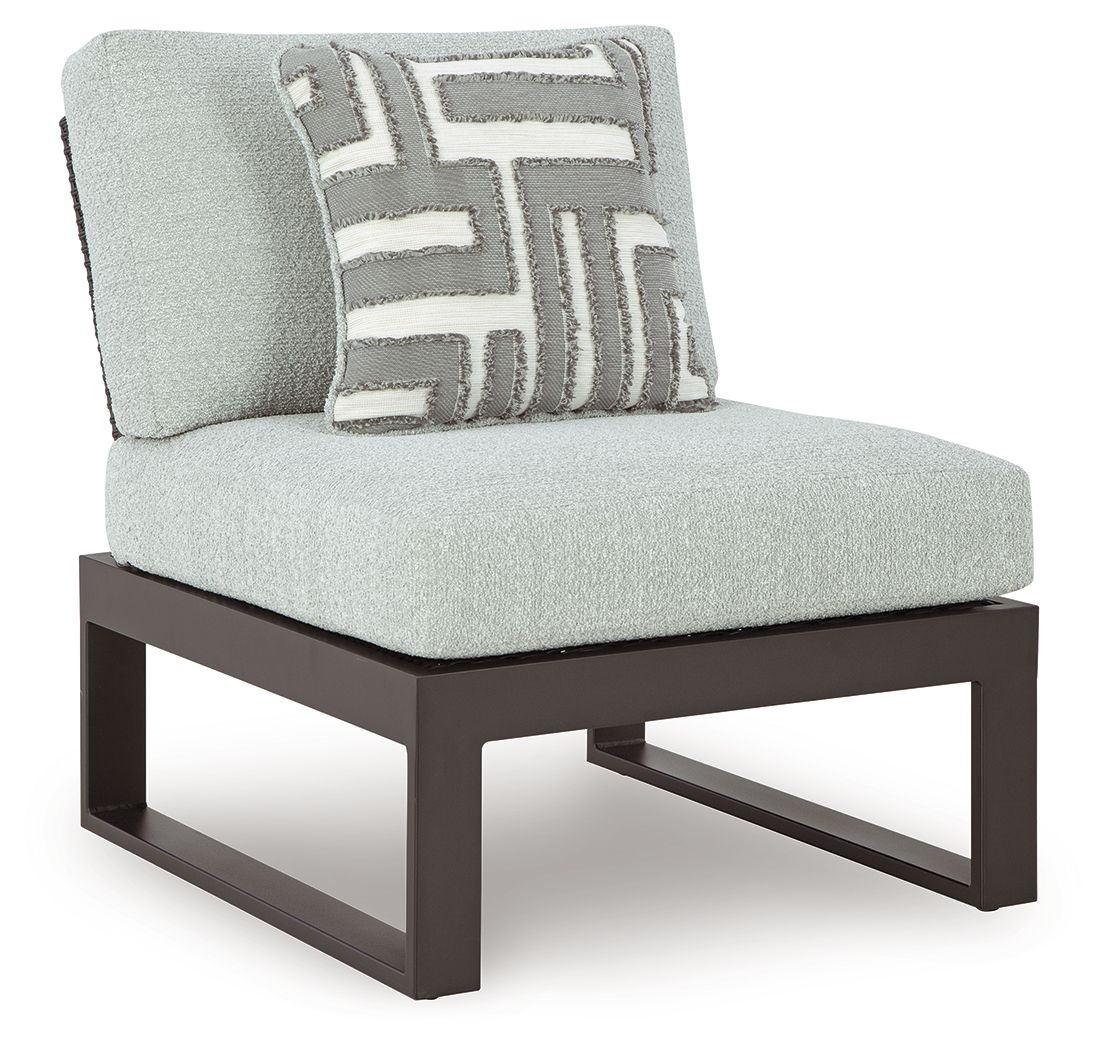 Beachloft - 5-Piece Outdoor Sectional - Black / Gray - Signature Design by Ashley® - 5