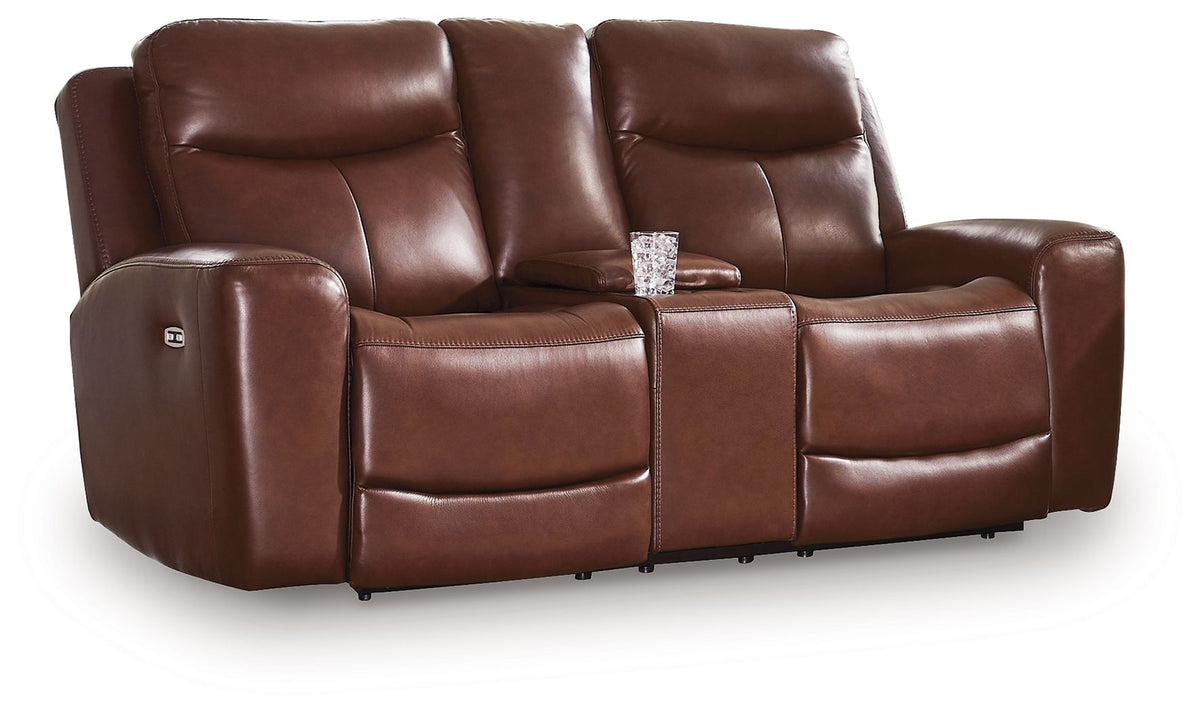 Bexhurst - 2 Pc. - Power Reclining Sofa And Loveseat - Mahogany - Signature Design by Ashley® - 4