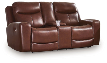Bexhurst - 2 Pc. - Power Reclining Sofa And Loveseat - Mahogany - Signature Design by Ashley® - 4