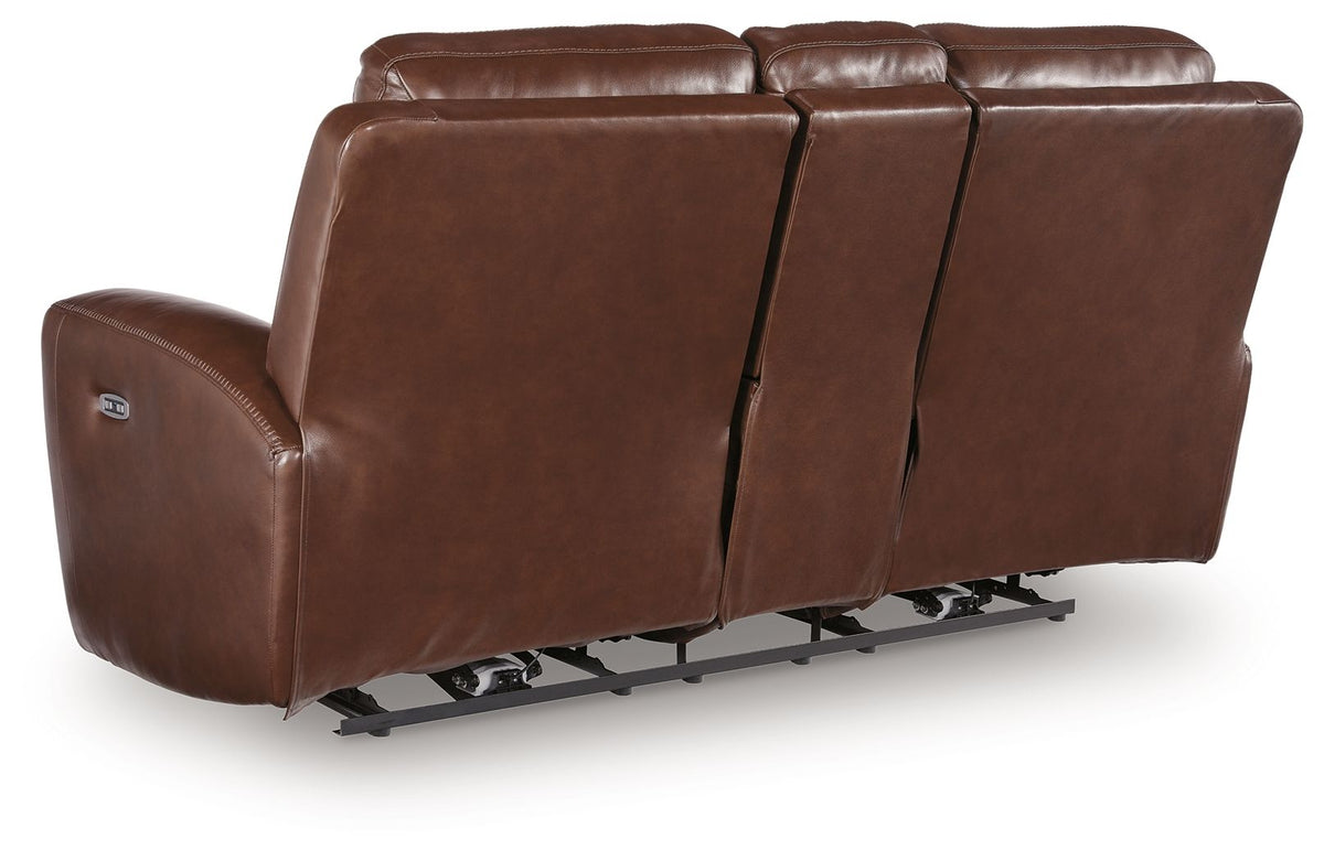 Bexhurst - 2 Pc. - Power Reclining Sofa And Loveseat - Mahogany - Signature Design by Ashley® - 9