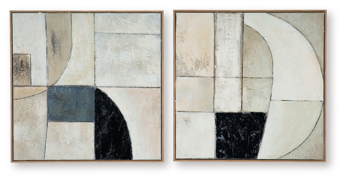 Bexlen - Wall Art Set (Set of 2) - Tan / Taupe / Black - Signature Design by Ashley® - 3