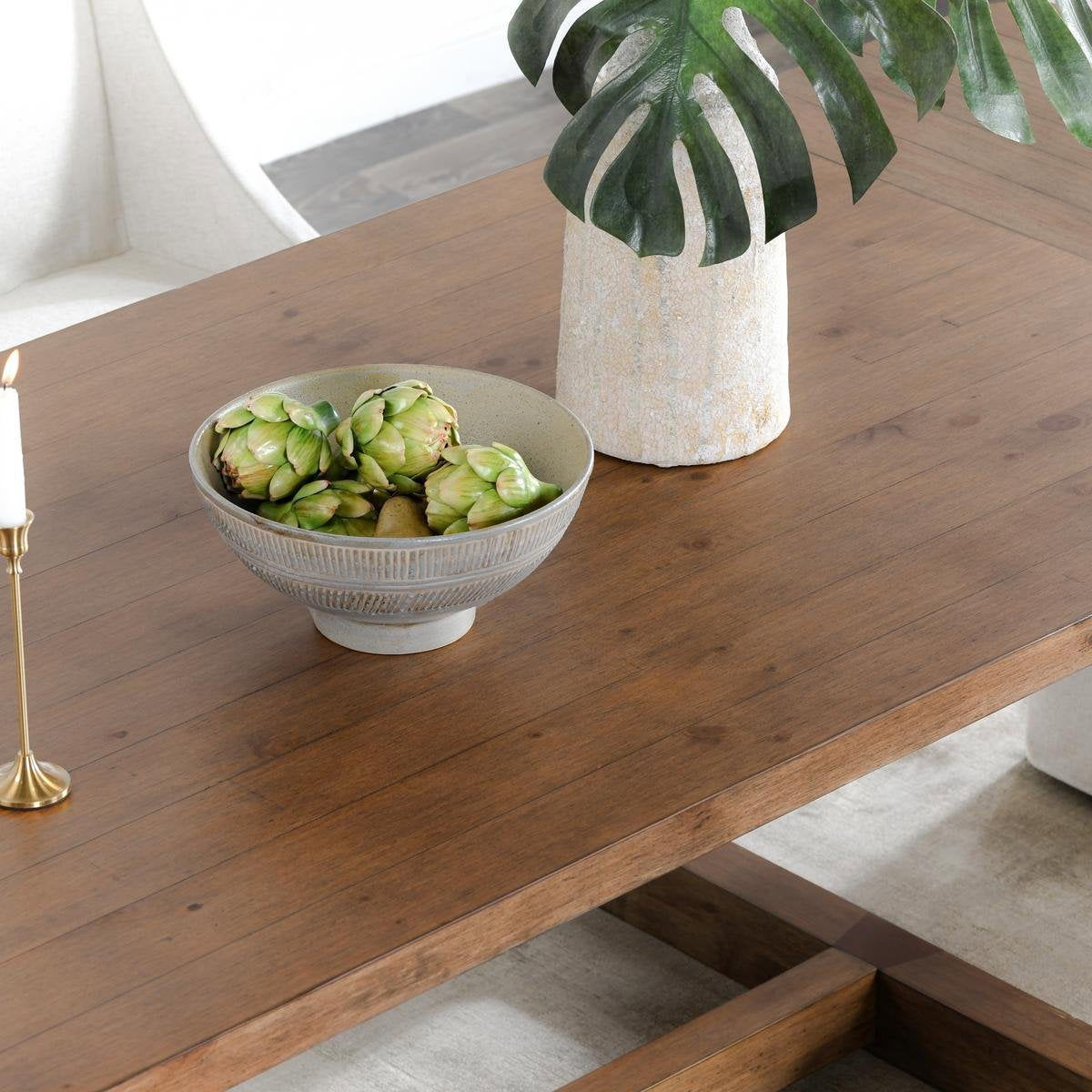 Lyra - Extendable Dining Table - Smoke Brown, alternate view 5 with wood construction