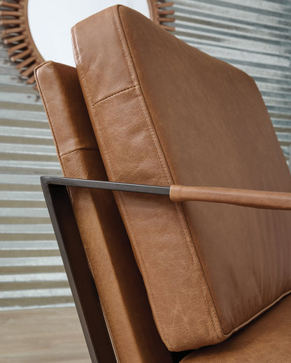 Garronmont - Accent Chair - Caramel, alternate view 8 with top-grain leather