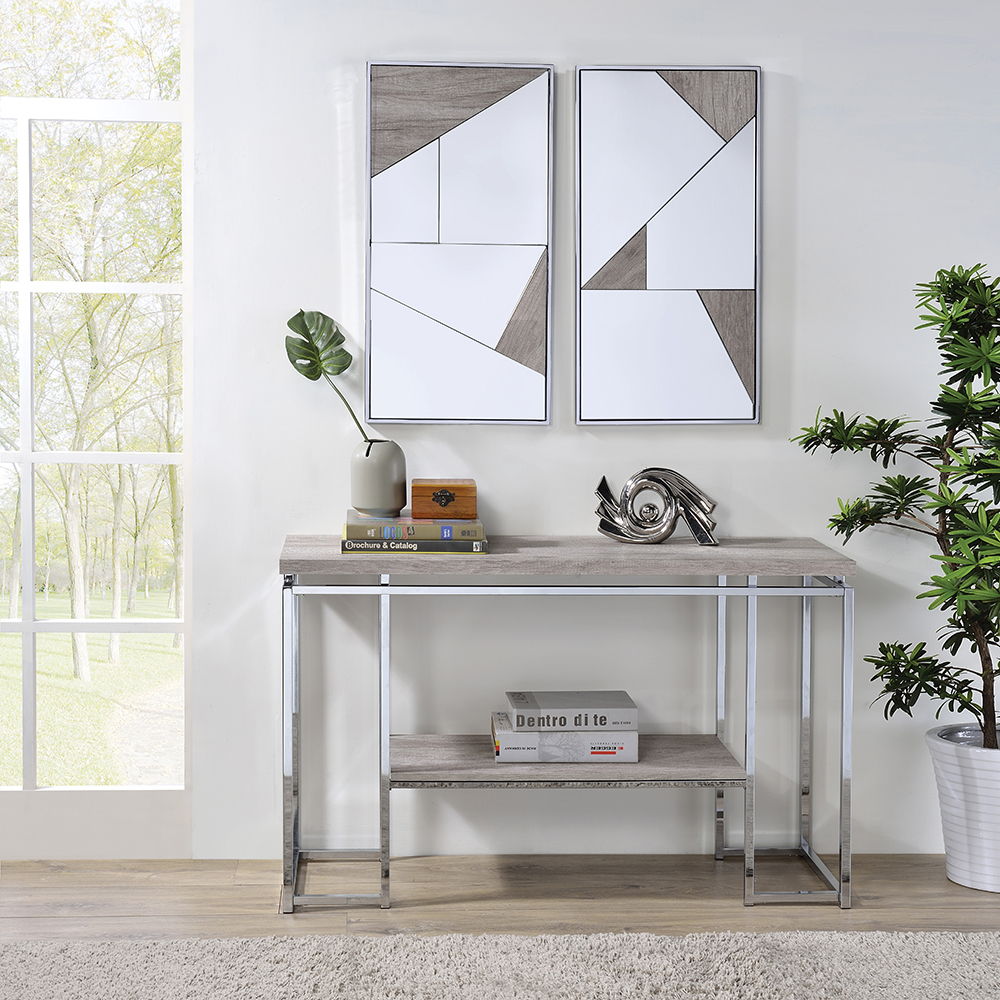 Chafik - Table, alternate view 2 with wood construction