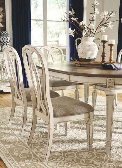 Realyn - Oval Dining Table Set, alternate view 9 with wood construction
