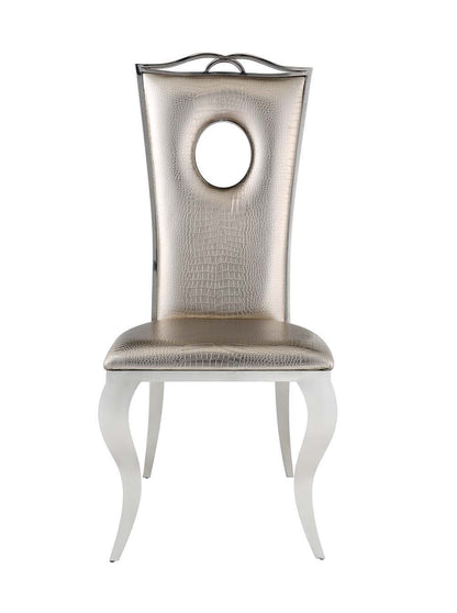 Cyrene - Glam - Side Chair, alternate view 11 with leather upholstery