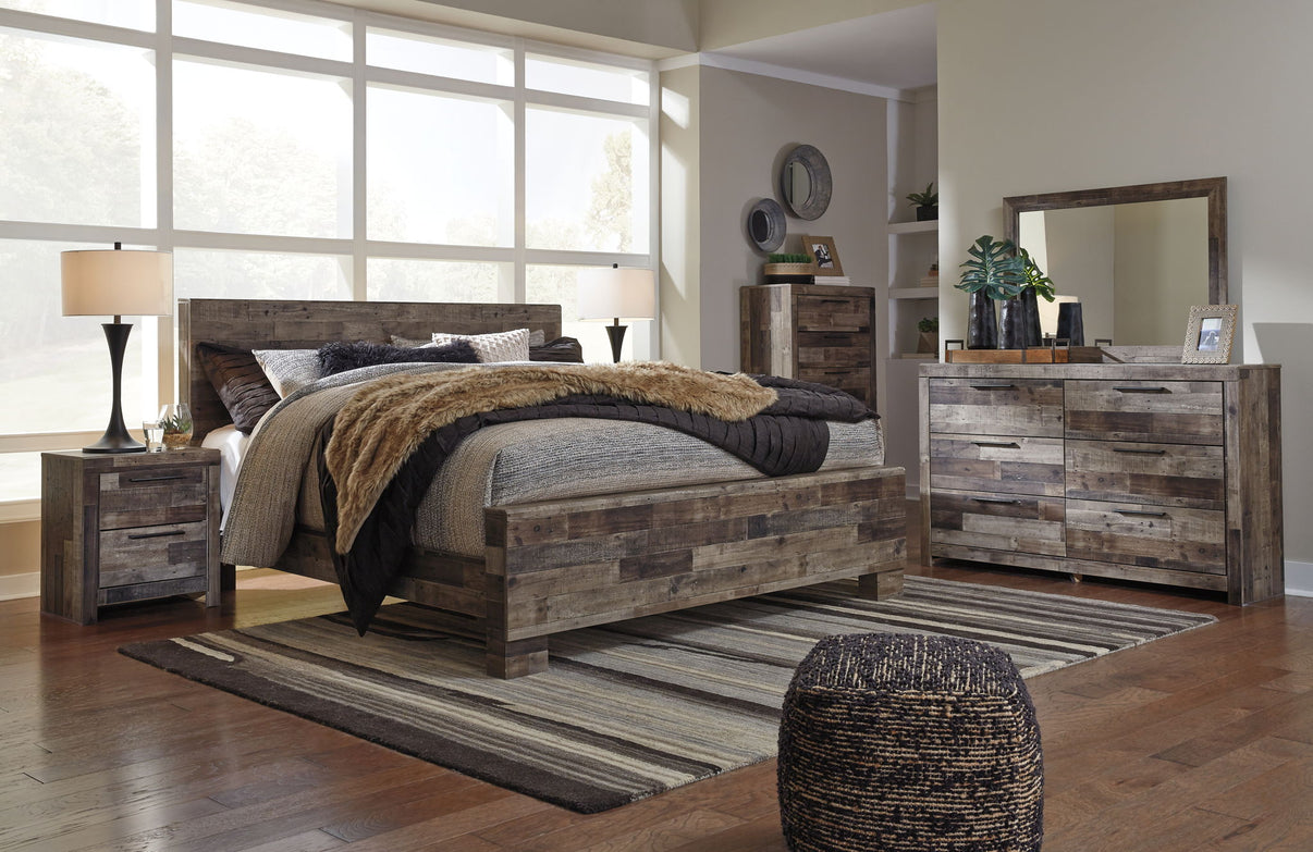 Derekson - Panel Bed, alternate view 45 with wood construction