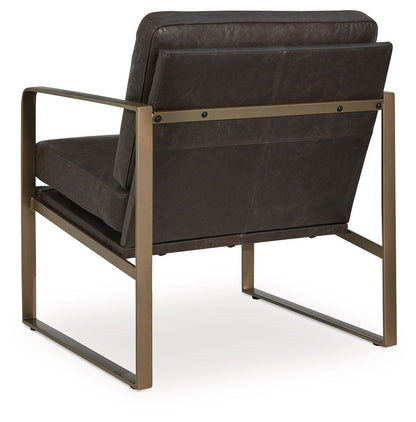 Bradett - Accent Chair - Dark Brown / Gold Finish - Signature Design by Ashley® - 4