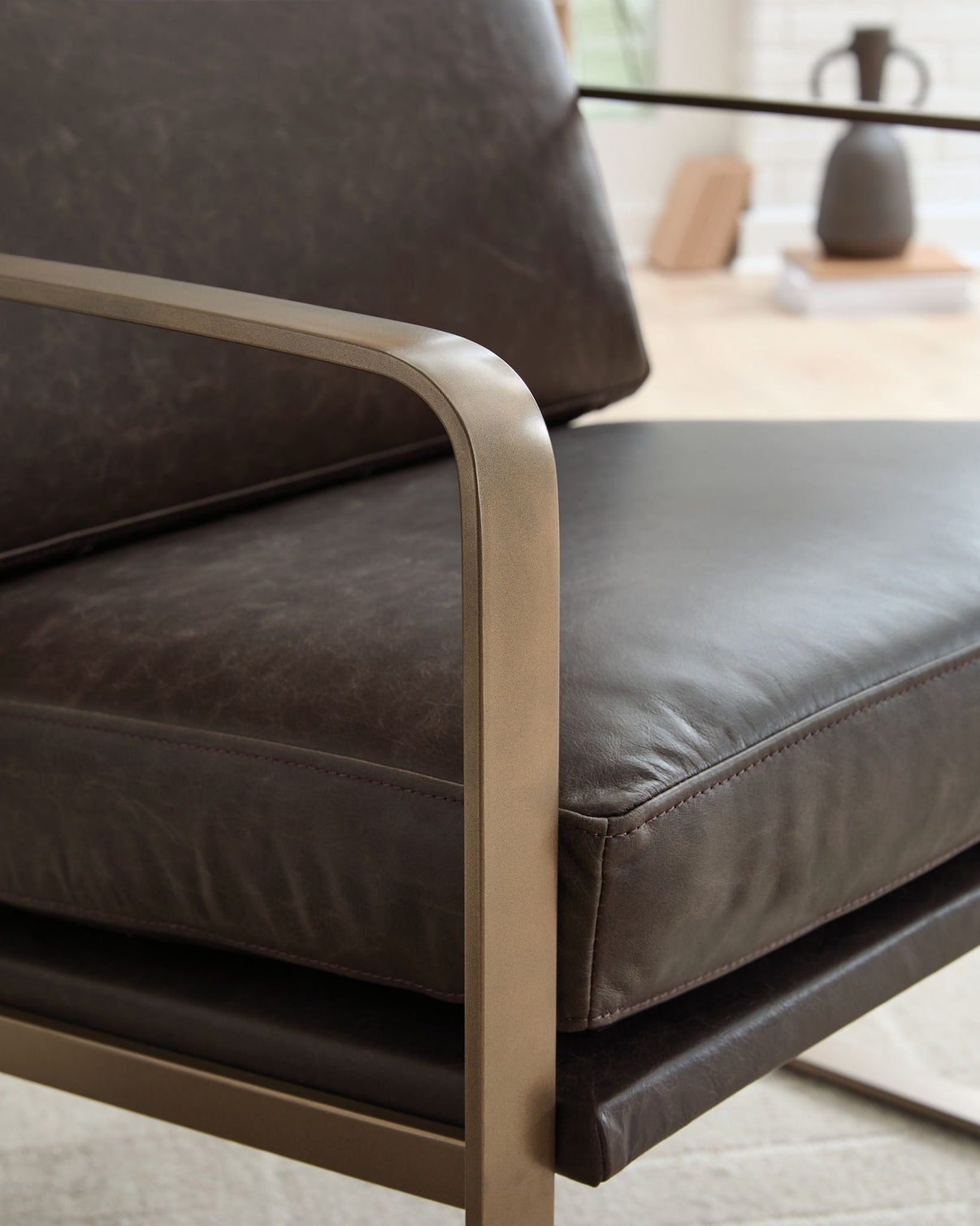 Bradett - Accent Chair - Dark Brown / Gold Finish - Signature Design by Ashley® - 5