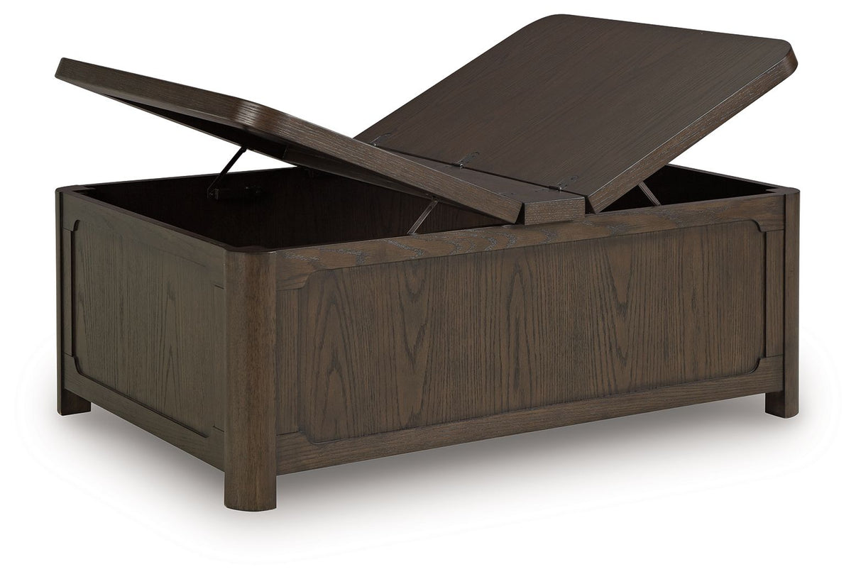 Breckington - Cocktail Table With Storage - Dark Brown - Signature Design by Ashley® - 2