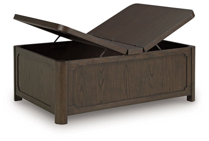 Breckington - Cocktail Table With Storage - Dark Brown - Signature Design by Ashley® - 2
