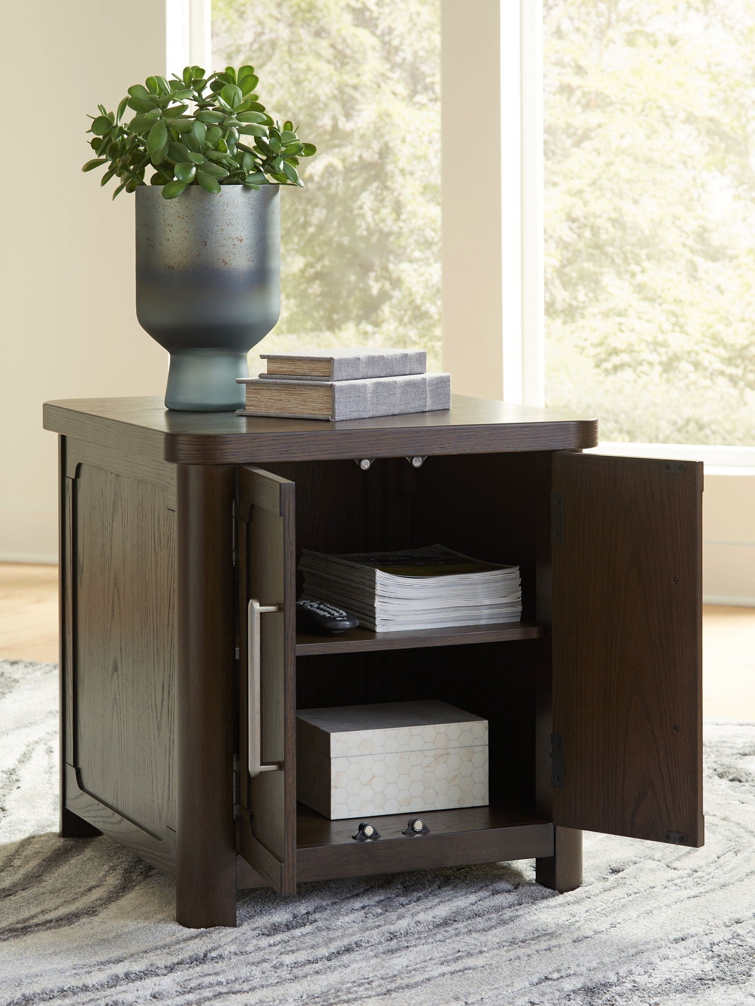 Breckington - Rectangular 2-door End Table - Dark Brown - Signature Design by Ashley® - 6
