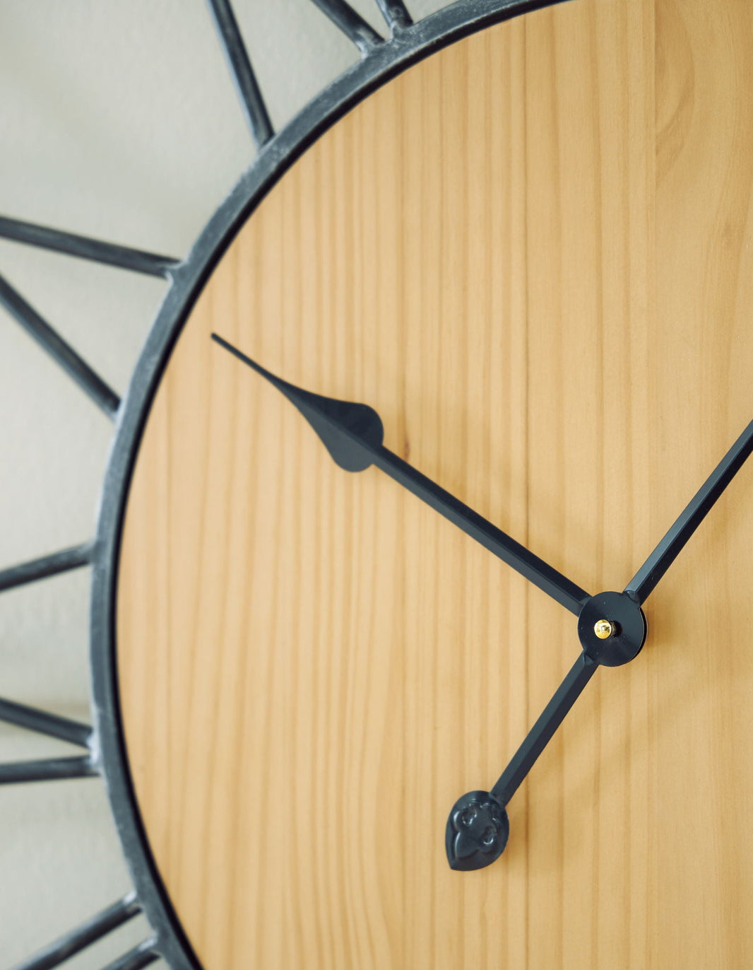 Brockett - Wall Clock - Black / Natural - Signature Design by Ashley® - 2