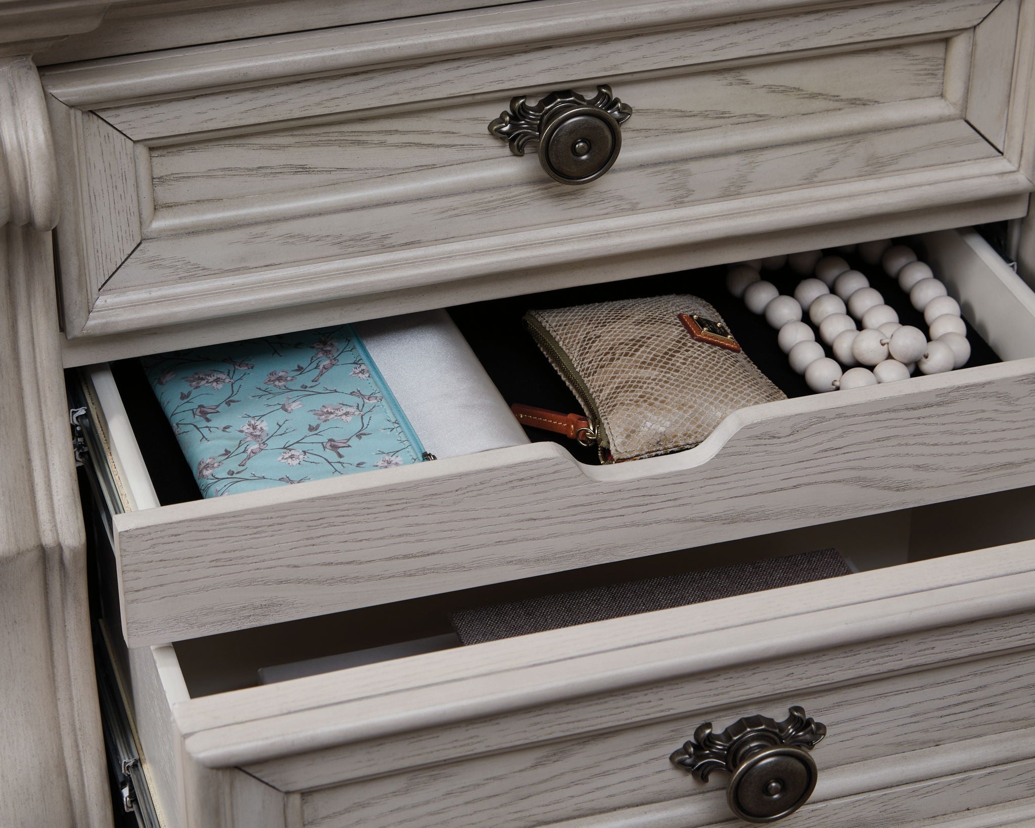 Bruchandi - Three Drawer Night Stand - Antique White - Signature Design by Ashley® - 3
