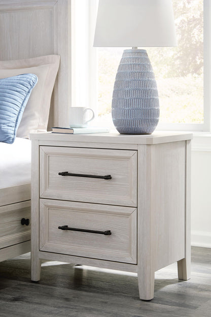 Darbonton Two Drawer Night Stand Dove White, gallery image 7