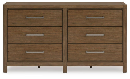 Cabalynn - Dresser - Light Brown, alternate view 8 with wood construction