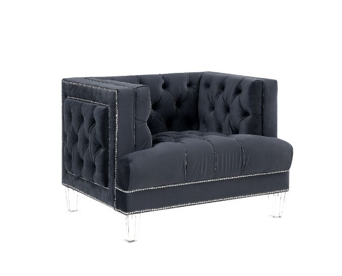 Ansario - Chair, product view with velvet upholstery
