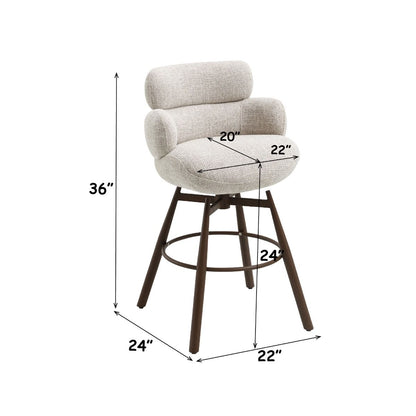 Jena - Fabric Counter Height Chair With Swivel