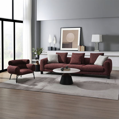 Mardi - Chair - Maroon Tweed