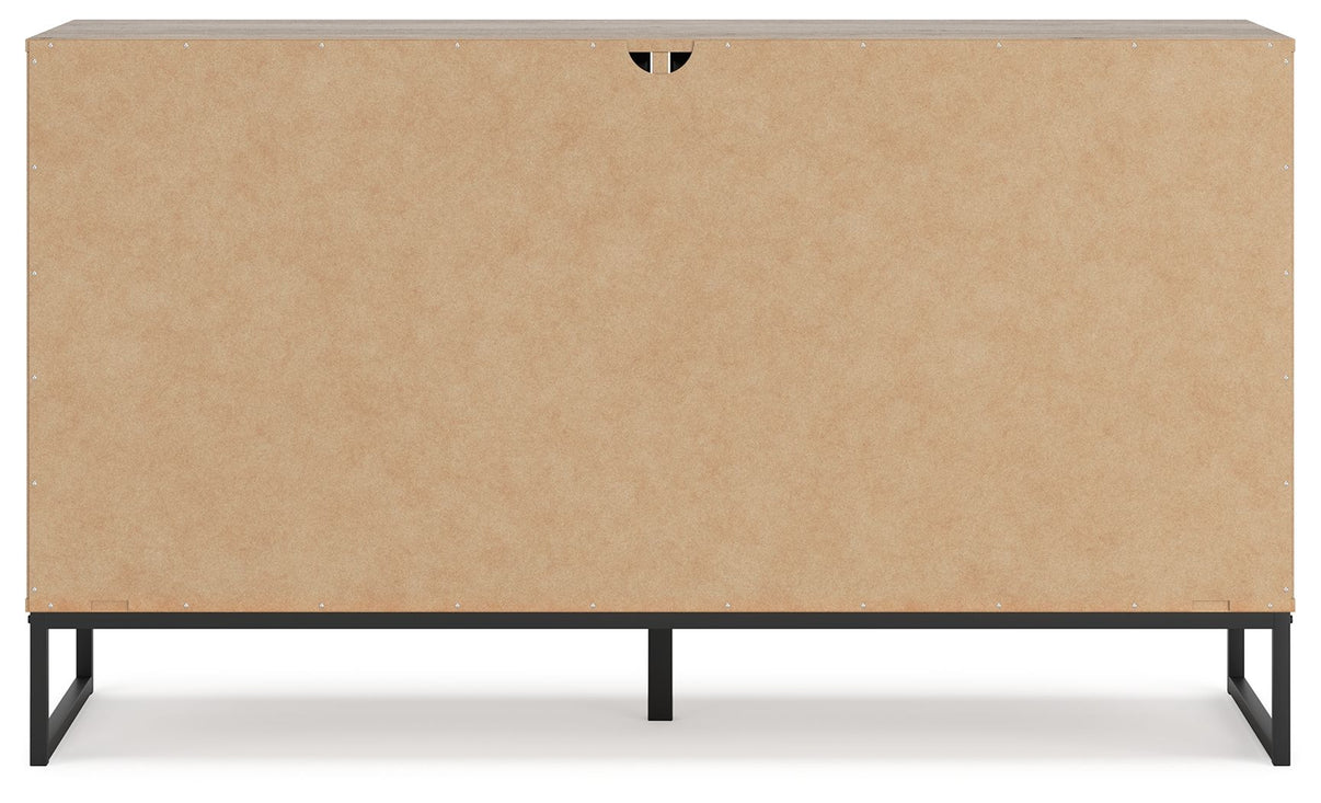 Deanlow - Six Drawer Dresser - Honey, alternate view 9 with engineered wood