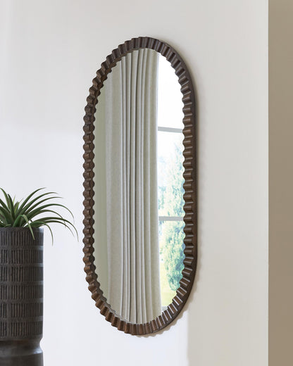 Clorington Accent Mirror Dark Brown, gallery image 4