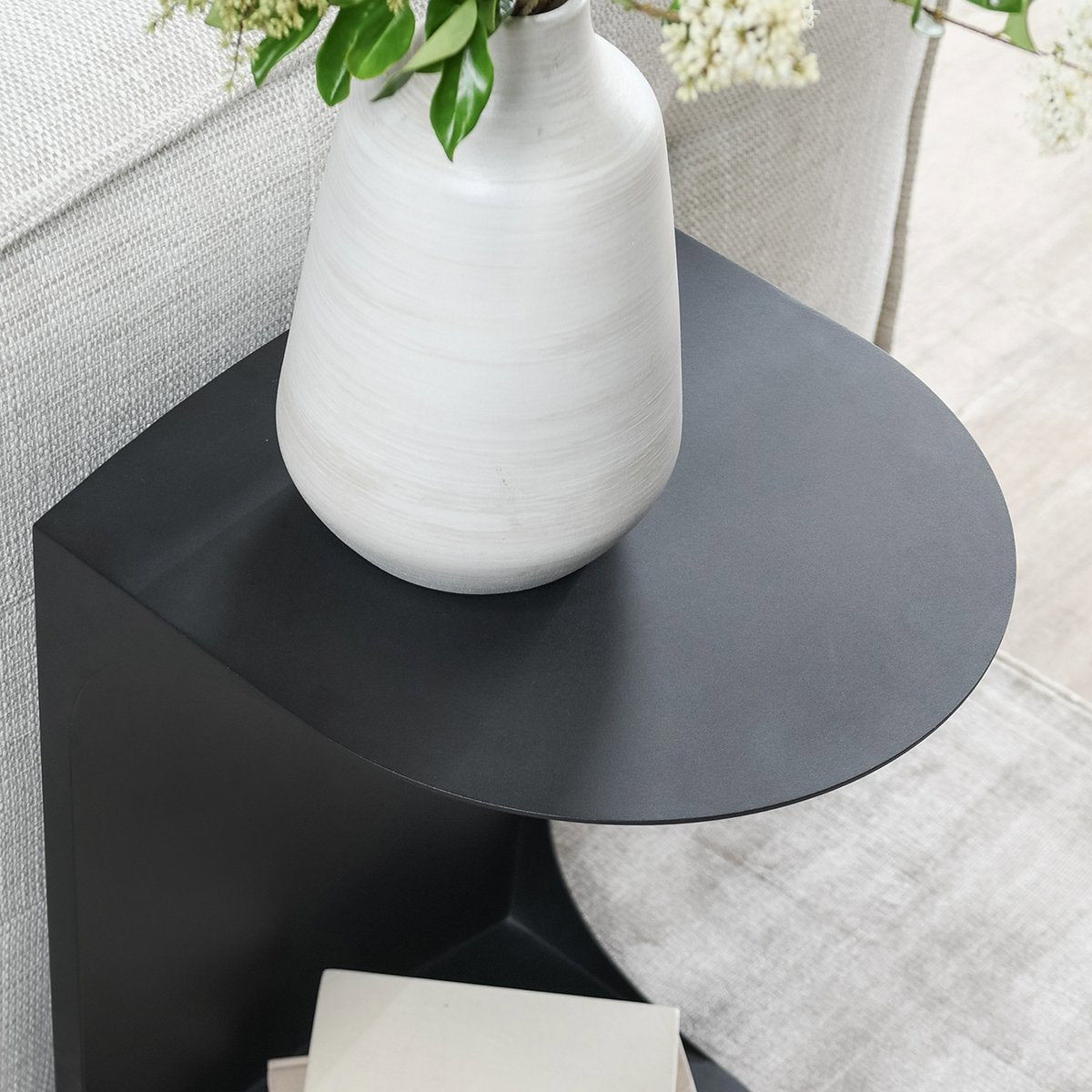 Cote - 16" Metal Accent Table - Black, alternate view 6