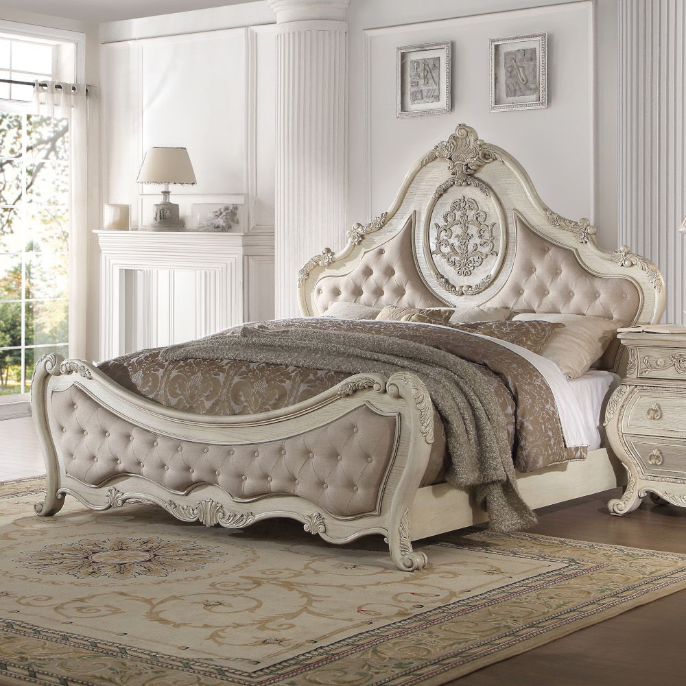 Ragenardus - Bed, alternate view 17 with leather upholstery