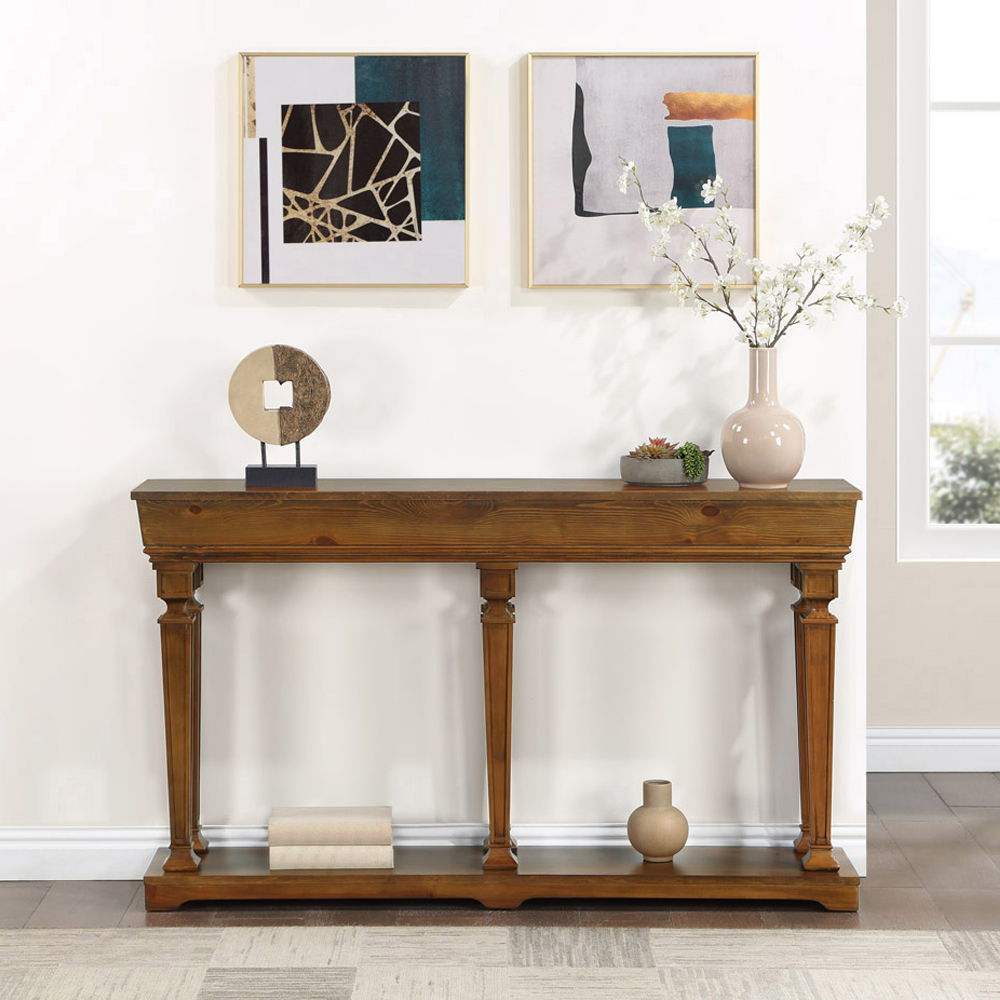 Garrison - Accent Table, product view with solid wood