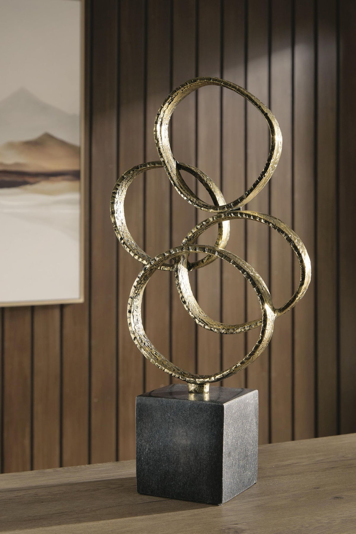 Wellcott Sculpture Gold Finish / Black, gallery image 3