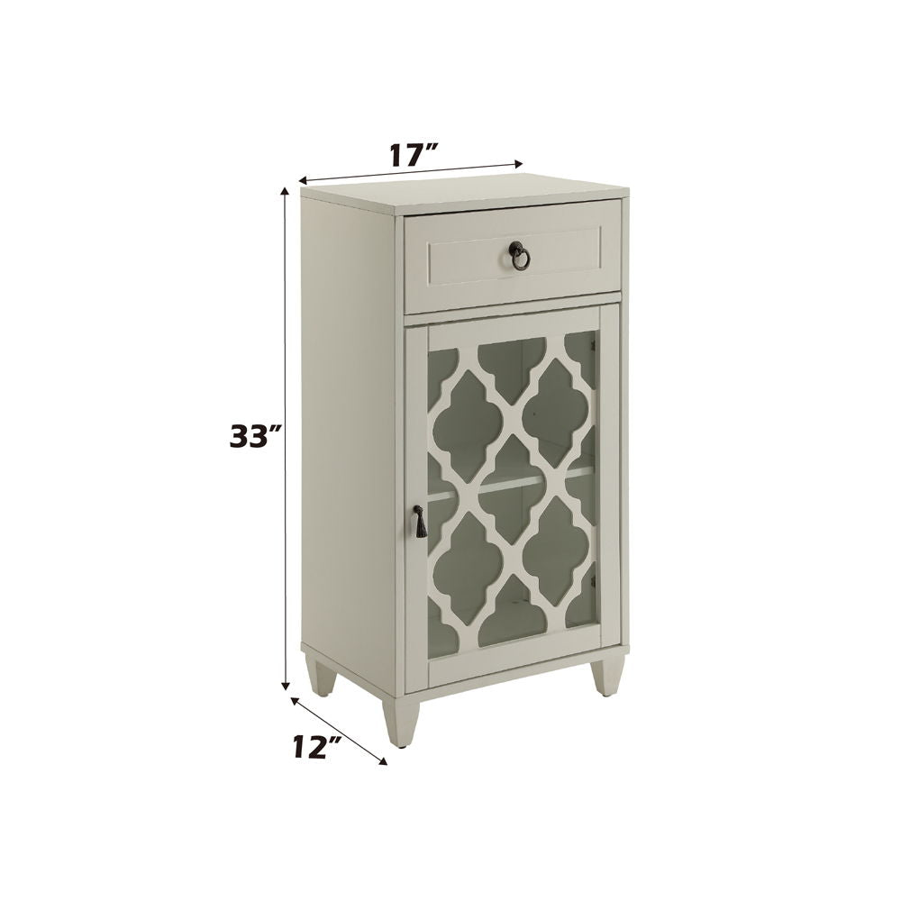Ceara - Accent Table - White, alternate view 7 with wood construction