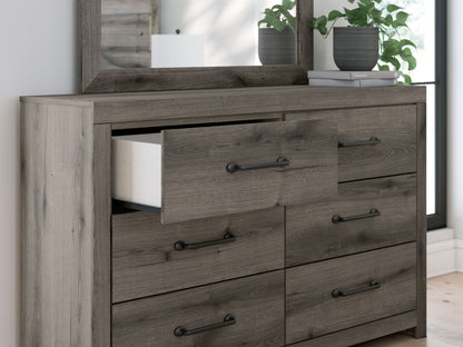 Graystorm - Six Drawer Dresser, alternate view 16 with linen fabric