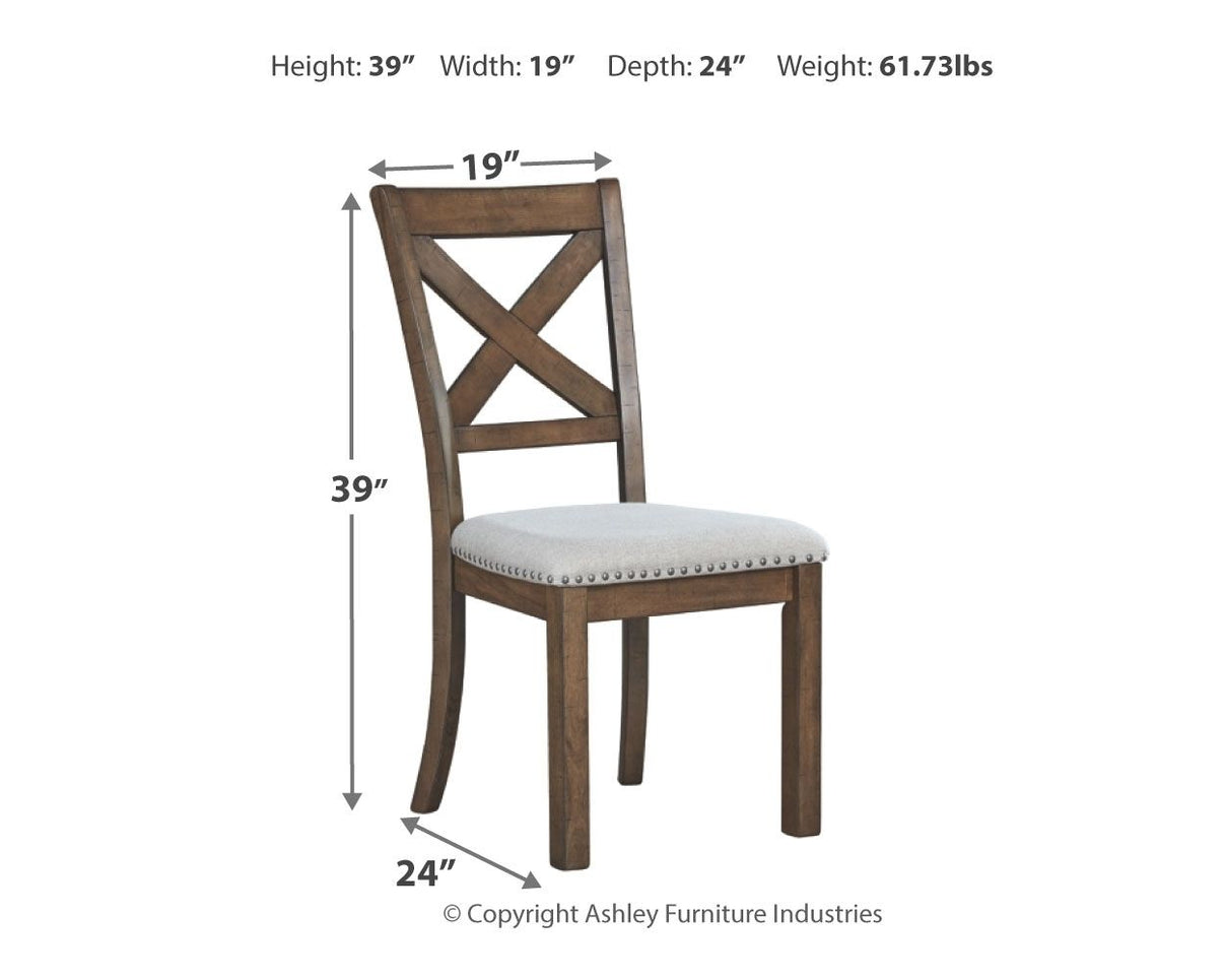 Moriville - Dining UPH Side Chair (Set of 2) - Beige, alternate view 6 with polyester fabric