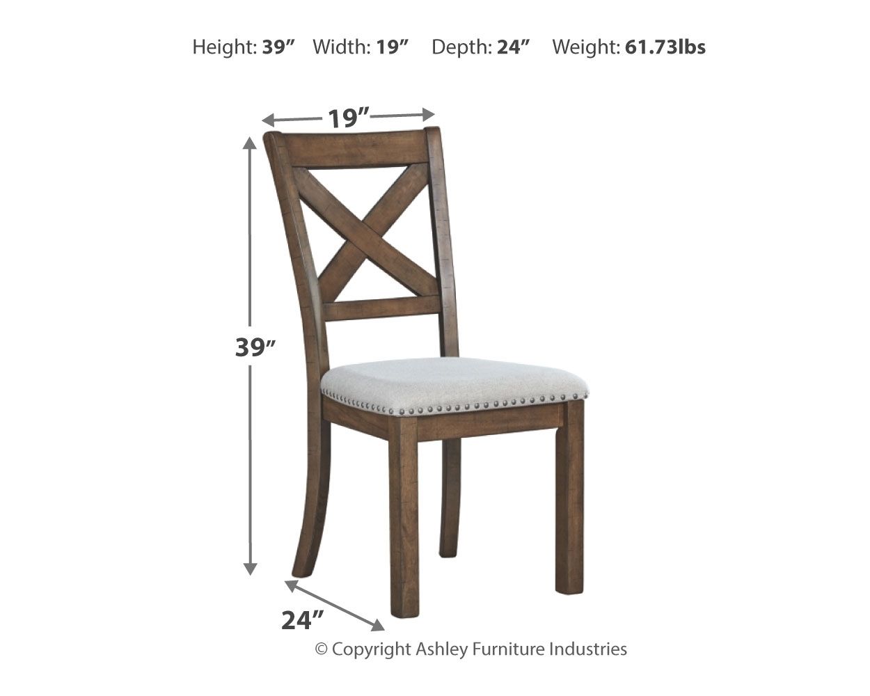 Moriville - Dining UPH Side Chair (Set of 2) - Beige, alternate view 6 with polyester fabric