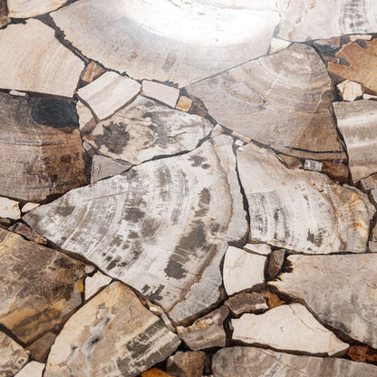 Norwest Petrified - Wood Console Table - Natural, alternate view 7 with resin