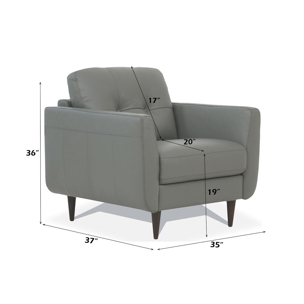 Radwan - Chair, alternate view 8 with leather upholstery