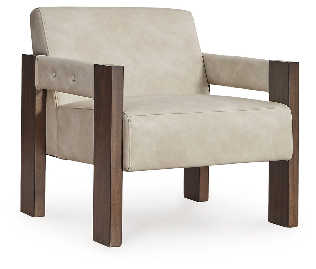 Adlanlock - Accent Chair, product view with faux leather