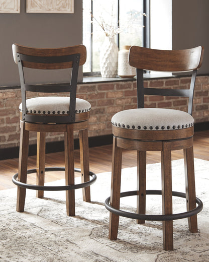 Valebeck - Counter Height Table Set, alternate view 17 with faux leather