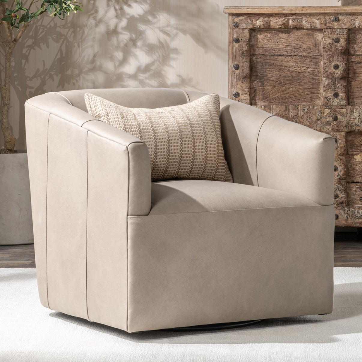 Vernon - Swivel Chair, alternate view 70 with top-grain leather