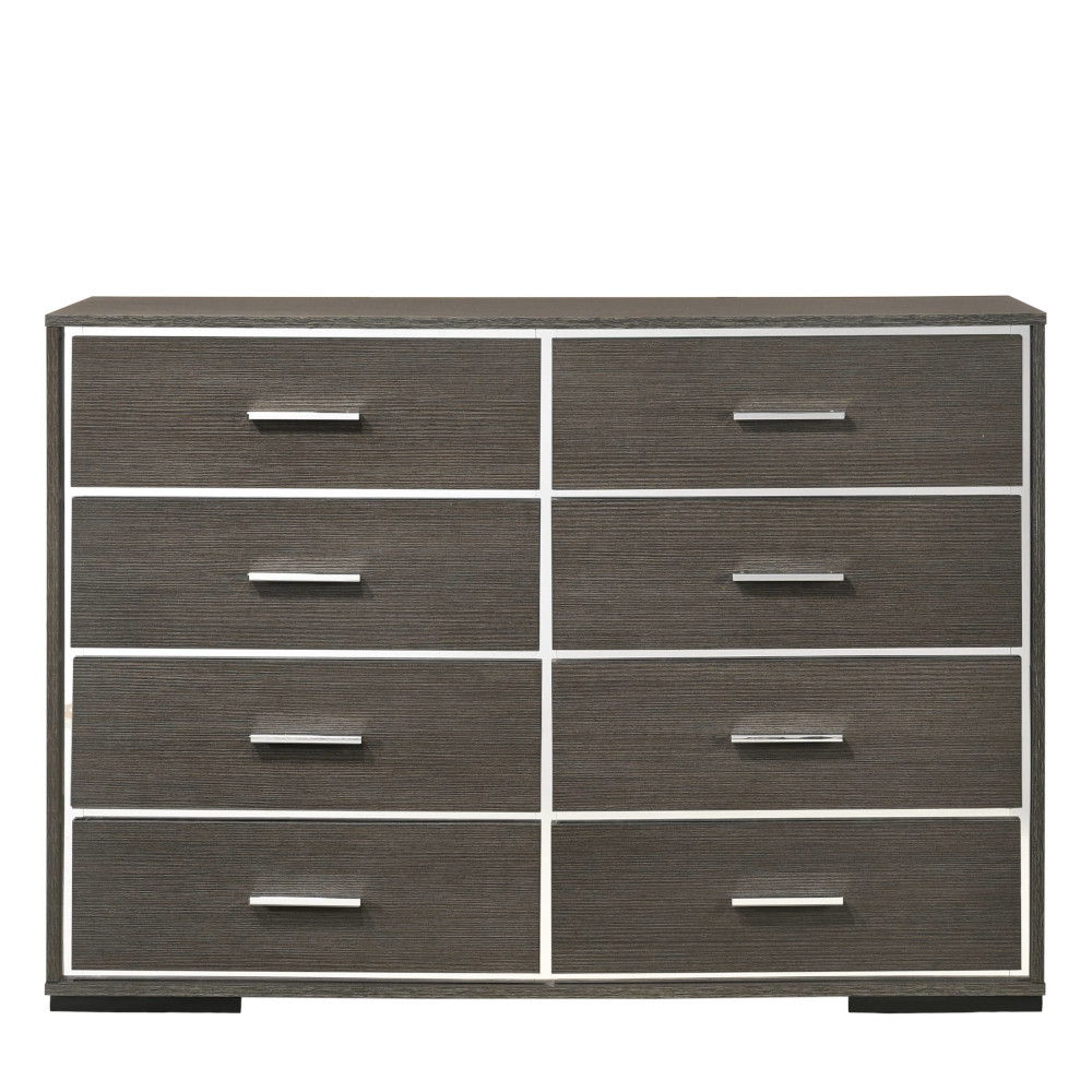 Escher - Dresser - Gray Oak, alternate view 5 with wood construction