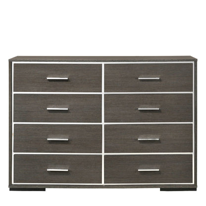 Escher - Dresser - Gray Oak, alternate view 5 with wood construction