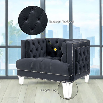 Ansario - Chair, alternate view 5 with velvet upholstery