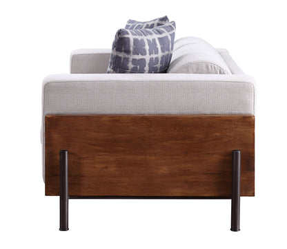 Pelton - Chair With Pillow - Fabric & Walnut, alternate view 5 with top-grain leather