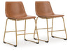 Ciabori - Dining Upholstered Side Chair (Set of 2), product view with faux leather